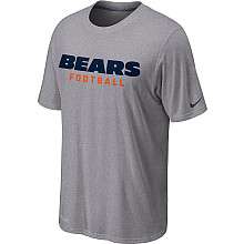 Nike Chicago Bears Sideline Legend Authentic Font Dri FIT T Shirt 