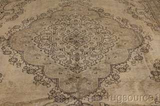 OVERSIZE 70 YEARS OLD ANTIQUE MUTED COLOR 10X15 TABRIZ PERSIAN 