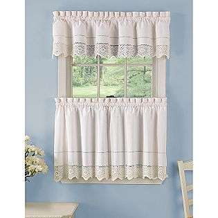 White Crochet Valance  Country Living For the Home Window Coverings 