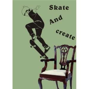   mural Sport skateboard skee board skate and create