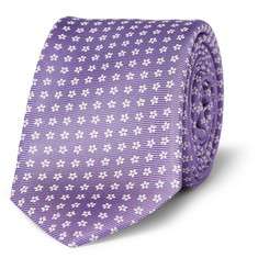 Drakes Slim Printed Silk Twill Tie