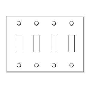  E104S 4 GANG TOGGLE SWITCH PLATE STEEL SUNLITE [ 12 PK 