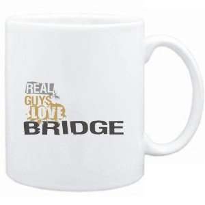    Mug White  Real guys love Bridge  Sports