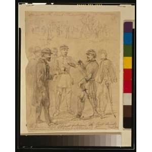  Drawing The Union & rebel officers taking the last drink 
