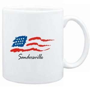    Mug White  Sandersville   US Flag  Usa Cities