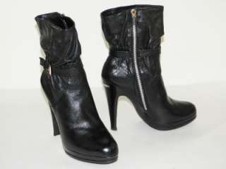MICHAEL KORS Veronica Black Platform Boots Shoes 10 NIB  