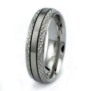  Stainless Steel Mens Braided Cut Ring (Size 11) Available 