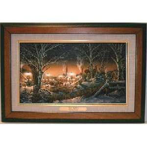   Town Master Stroke Collection Canvas Framed Wood Grain