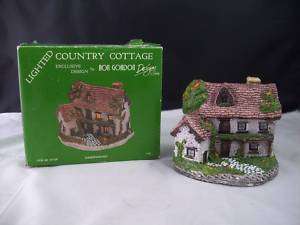 Lighted Country Cottage Hand Painted Ron Gordon 1986  