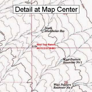 USGS Topographic Quadrangle Map   Red Top Ranch, Colorado (Folded 