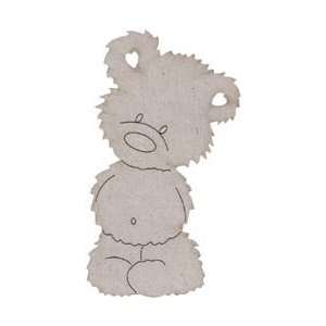  Fabscraps Die Cut Grey Chipboard Embellishments Teddy Bear 