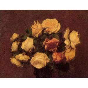 Oil Painting Roses IV Henri Fantin Latour Hand Painted Art  