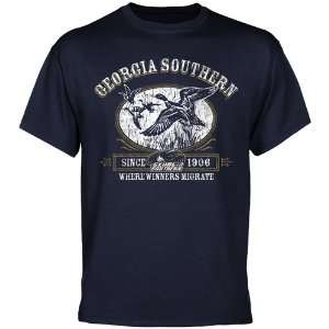 Georgia Southern Eagles Winners Migrate T Shirt   Navy Blue  