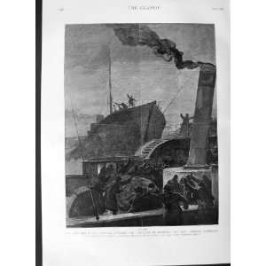  1889 Ships Collision Channel Comtesse Flandre Henriette 