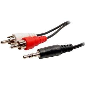   Mini to 2 RCA Male Audio Y Cable iPod Compatible (6 FT.) Electronics