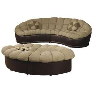  Love Seat and Ottoman Set