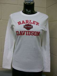 Harley Davidson® Ladies White/Pink L/S Tee HDD6 V429   