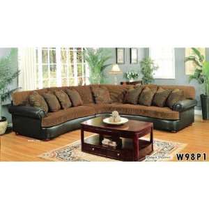 All new item 3 pc sectional sofa with simulated leather like vinyl 