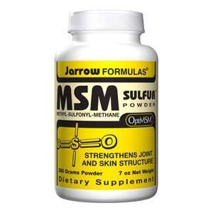  Jarrow Formulas MSM Sulfur, 200 Grams Powder Size 7 oz 