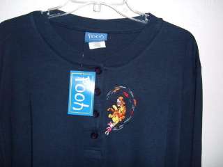   TIGGER HENLEY T SHIRT whirlwind NICELY EMBROIDERED pick size  