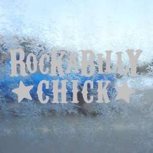  Rockabilly Chick Gray Decal Car Truck Window Gray Sticker 