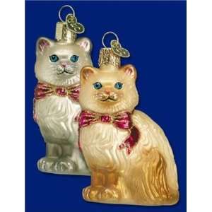  Himalayan Cat Old World Glass Ornament