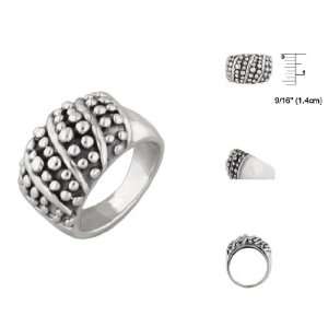  Sterling Silver Dots Ring Size 8 Jewelry