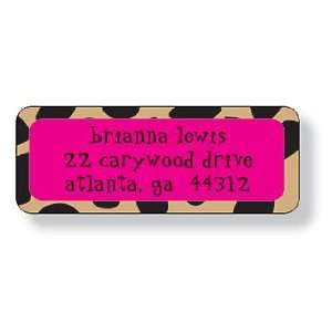   Inkwell Personalized Address Labels   Pink Leopard