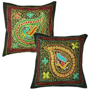  Designer Home Furnishing Cotton Cushion Covers with Embroidery Work 
