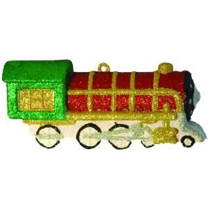  Barcana Shatterproof All Glitter Train Engine Ornament, 6 