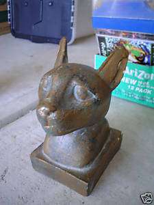 ODD Antique Ceramic Cat Head Bust Figurine LOOK  