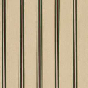 Waverly 577213 Bold Stripe Wallpaper, Green and Burgundy 
