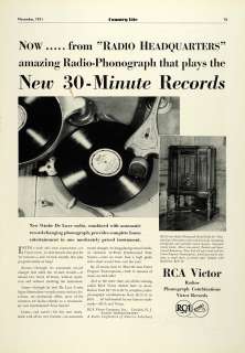   RCA Victor Radio Phonograph Model RAE 26 Antique Record Player Nipper