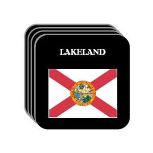 US State Flag   LAKELAND, Florida (FL) Set of 4 Mini Mousepad Coasters