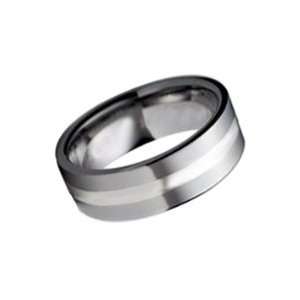   Sterling Silver Inlay, 8 mm Width, Ring Size 11 Spire Arts Jewelry