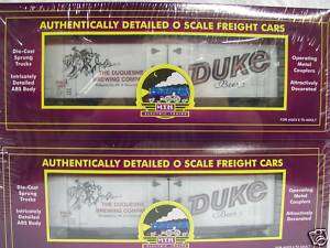 MTH Duke Beer 40 Steel Sided Reefer Cars Sealed 2 Pack  