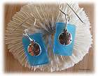Seaglass EARRINGS Sand Dollar Charm Sterling Silver Jewelry NEW 