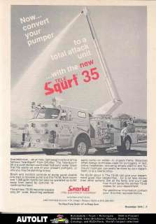 1975 Snorkel Tele Squrt Pumper Fire Truck Ad Las Vegas  