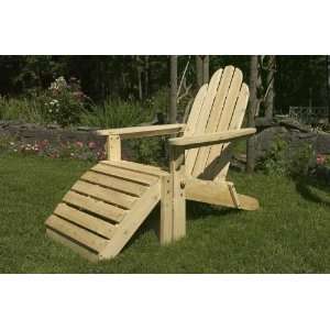 Folding Adirondack Chair, Footrest and Table 