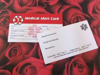 Medical Alert Card in Wallet ID  