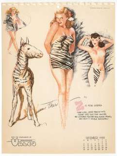 MacPherson Glamour Girl Calendar Pin Up   Dec 1955  