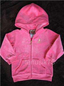 JUICY COUTURE INFANT BABY GIRL 24 months 2 Pc Velour Jog Set PINK $68 