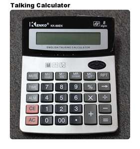    function 8 Digit Digital Talking Calculator with Alarm/Clock  