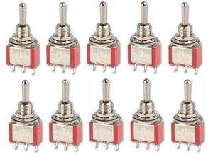 Mini Toggle Switch (On)  Off  (On) Pack of 10 (SW301b)  
