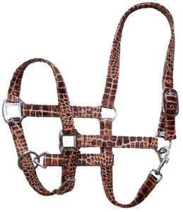 Faux Alligator Print Horse Halter made by Showman    