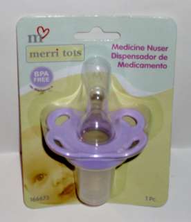 Merri Tots, Medicine Nurser/Pacifier Purple, Nip  