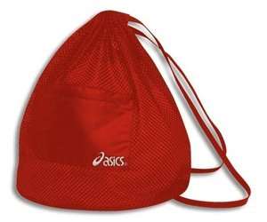 ASICS Mesh Backpack Drawstring Sports Gym Bag Red NEW L@@K  
