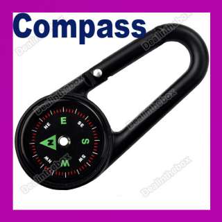 Outdoor Travel Climb Carabiner Keychain Metal Compass Navigation 