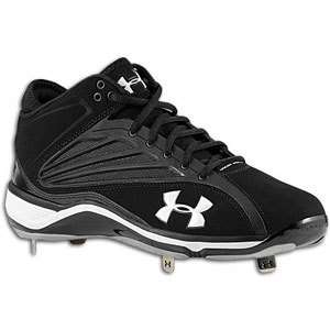  Under Armour Heater Mens Metal Baseball Cleats Black Red & Blue  