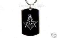 Masonic Masons Free Masons   Dog Tag Pendant Necklace  